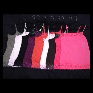 Maurices Various Colored-Lace Tanks (Size 3)